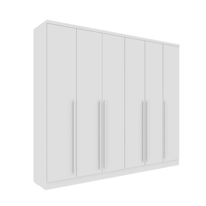 Guarda-Roupa Casal Sevila 6 Portas 8 Gavetas Neve - Tcil Móveis