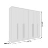 Guarda-Roupa Casal Sevila 6 Portas 8 Gavetas Neve - Tcil Móveis