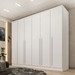 Guarda-Roupa Casal Sevila 6 Portas 8 Gavetas Neve - Tcil Móveis