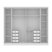 Guarda-Roupa Casal Sevila 6 Portas 8 Gavetas Neve - Tcil Móveis