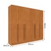 Guarda-Roupa Casal Sevila 6 Portas 8 Gavetas Cinamomo - Tcil Móveis