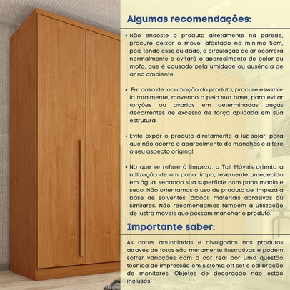 Guarda-Roupa Casal Sevila 6 Portas 8 Gavetas Cinamomo - Tcil Móveis