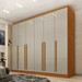 Guarda-Roupa Casal Sevila 6 Portas 8 Gavetas Cinamomo/Off White - Tcil Móveis