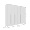 Guarda-Roupa Casal Sevila 6 Portas 8 Gavetas 31579 Neve/Neve - Tcil Móveis