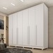 Guarda-Roupa Casal Sevila 6 Portas 8 Gavetas 31579 Neve/Neve - Tcil Móveis