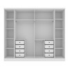 Guarda-Roupa Casal Sevila 6 Portas 8 Gavetas 31579 Neve/Neve - Tcil Móveis