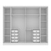 Guarda-Roupa Casal Sevila 6 Portas 8 Gavetas 31579 Neve/Neve - Tcil Móveis