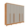 Guarda-Roupa Casal Sevila 6 Portas 8 Gavetas 31579 Cinamomo/Off White - Tcil Móveis