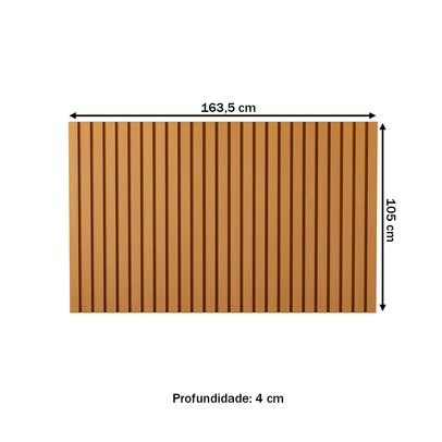 Cabeceira Queen Maracá 163,5 Cm Ripado Nature - Jb Bechara