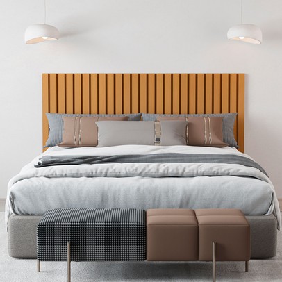 Cabeceira Queen Maracá 163,5 Cm Ripado Nature - Jb Bechara