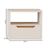 Mesa de Cabeceira Jatobá 1 Gaveta Off White - Jb Bechara