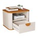 Mesa de Cabeceira Buriti 1 Gaveta Off White/Nature - Jb Bechara