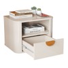Mesa de Cabeceira Buriti 1 Gaveta Off White - Jb Bechara