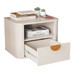 Mesa de Cabeceira Buriti 1 Gaveta Off White - Jb Bechara