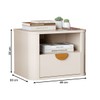 Mesa de Cabeceira Buriti 1 Gaveta Off White - Jb Bechara