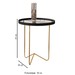 Mesa de Canto Alamanda com Espelho Preto/Dourado - Jb Bechara