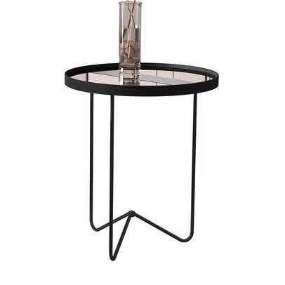 Mesa de Canto Alamanda com Espelho Preto/Preto - Jb Bechara