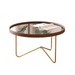Mesa de Centro Alamanda com Espelho Castanho/Dourado - Jb Bechara