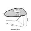 Mesa de Centro Orgânica Alamanda com Espelho Castanho/Dourado - Jb Bechara