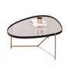 Mesa de Centro Orgânica Alamanda com Espelho Preto/Bronze - Jb Bechara