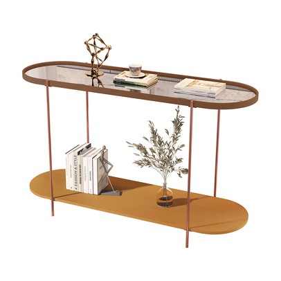 Aparador Alamanda com Espelho Castanho/Nature/Bronze - Jb Bechara