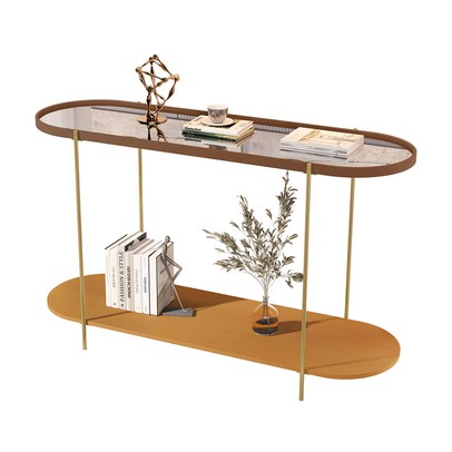 Aparador Alamanda com Espelho Castanho/Nature/Dourado - Jb Bechara