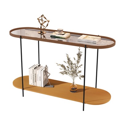 Aparador Alamanda com Espelho Castanho/Nature/Preto - Jb Bechara