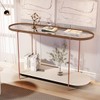 Aparador Alamanda com Espelho Castanho/Off White/Bronze - Jb Bechara