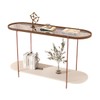 Aparador Alamanda com Espelho Castanho/Off White/Bronze - Jb Bechara