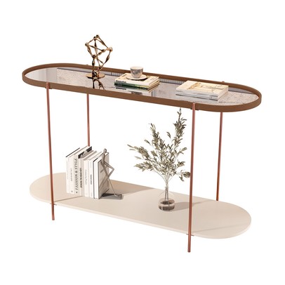 Aparador Alamanda com Espelho Castanho/Off White/Bronze - Jb Bechara