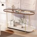 Aparador Alamanda com Espelho Castanho/Off White/Dourado - Jb Bechara
