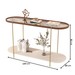 Aparador Alamanda com Espelho Castanho/Off White/Dourado - Jb Bechara