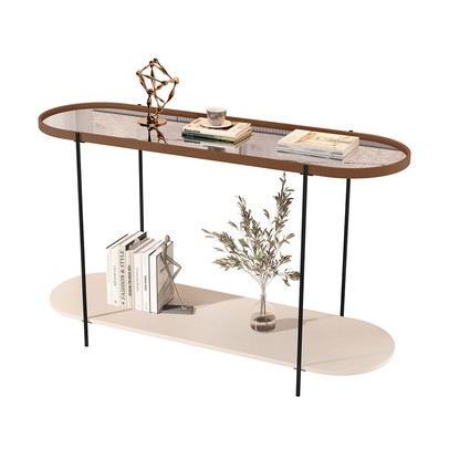 Aparador Alamanda com Espelho Castanho/Off White/Preto - Jb Bechara