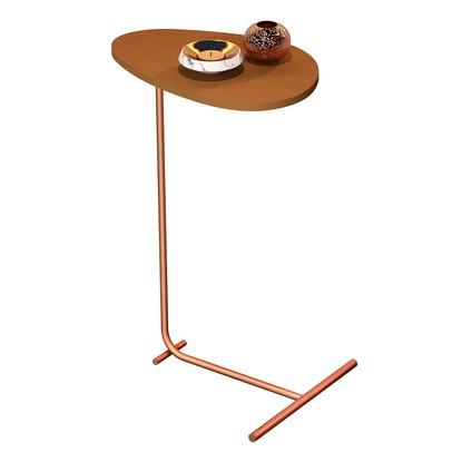 Mesa de Canto Orgânica Alamanda Nature/Bronze - Jb Bechara