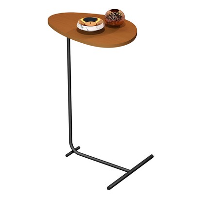 Mesa de Canto Orgânica Alamanda Nature/Preto - Jb Bechara