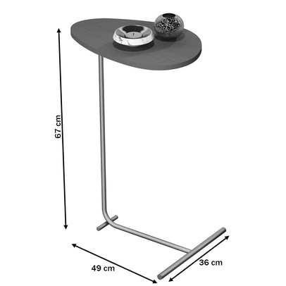 Mesa de Canto Orgânica Alamanda Off White/Bronze - Jb Bechara