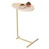 Mesa de Canto Orgânica Alamanda Off White/Dourado - Jb Bechara