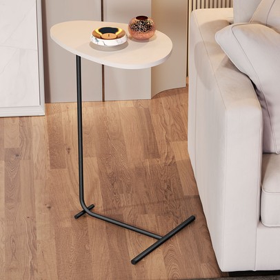 Mesa de Canto Orgânica Alamanda Off White/Preto - Jb Bechara