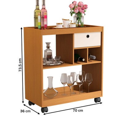 Aparador 1 Gaveta Jb 4000 Nature/Off White - Jb Bechara