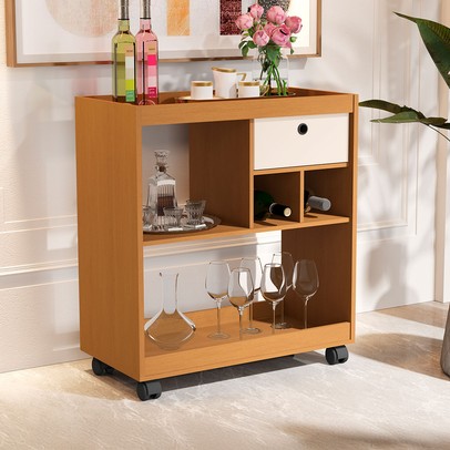 Aparador 1 Gaveta Jb 4000 Nature/Off White - Jb Bechara