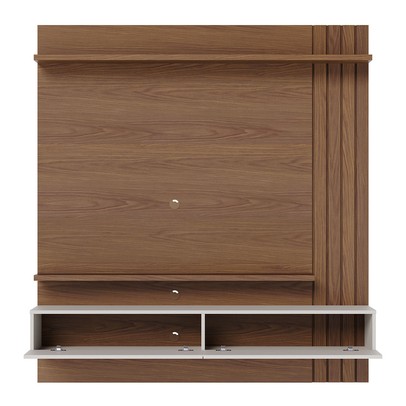 Painel para TV Até 65 Polegadas Juriti 2 Portas Ripado Amêndoa/Off White Matte - Colibri