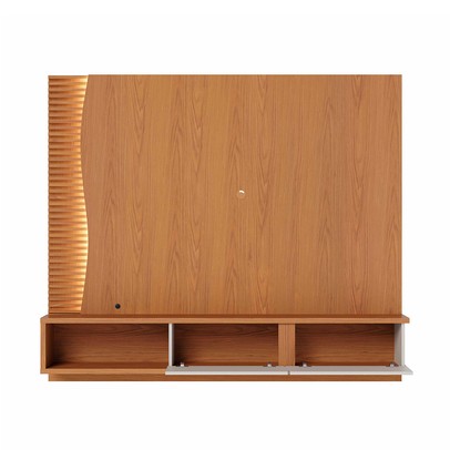 Painel para TV Até 65 Polegadas Egeu 2 Portas Ripado com Led Freijó/Off White Matte - Colibri