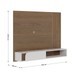 Painel para TV Até 60 Polegadas Jurere 1 Porta Ripado Amêndoa/Off White Matte - Colibri