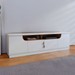 Rack para TV Até 75 Polegadas Santorini 4 Portas Off White Matte/Freijó - Colibri