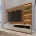 Estante para TV Até 82 Polegadas Cancun 4 Gavetas com Led Ripado Freijó/Off White Matte - Colibri