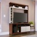 Estante para TV Até 50 Polegadas Elba 2 Portas Nogueira Real/Off White Matte - Colibri