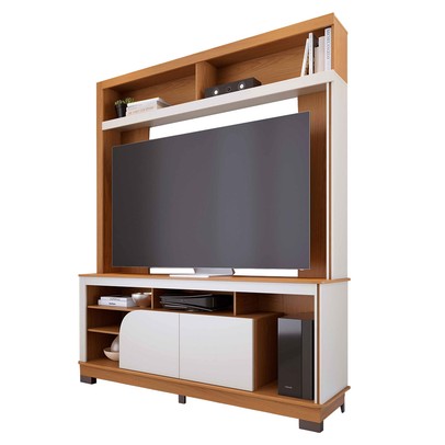 Estante para TV Até 65 Polegadas Belaya 2 Portas Freijó/Off White Matte - Colibri