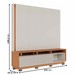 Estante para TV Até 75 Polegadas Jordao 2 Portas Ripado com Led Off White Matte/Freijó - Colibri