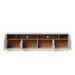 Rack com Painel para TV Até 75 Polegadas Santorini 4 Portas Off White Matte/Freijó - Colibri
