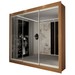 Guarda-Roupa Casal Del Plata 3 Portas 4 Gavetas Espelhado Cinamomo/Off White - Panorama Móveis